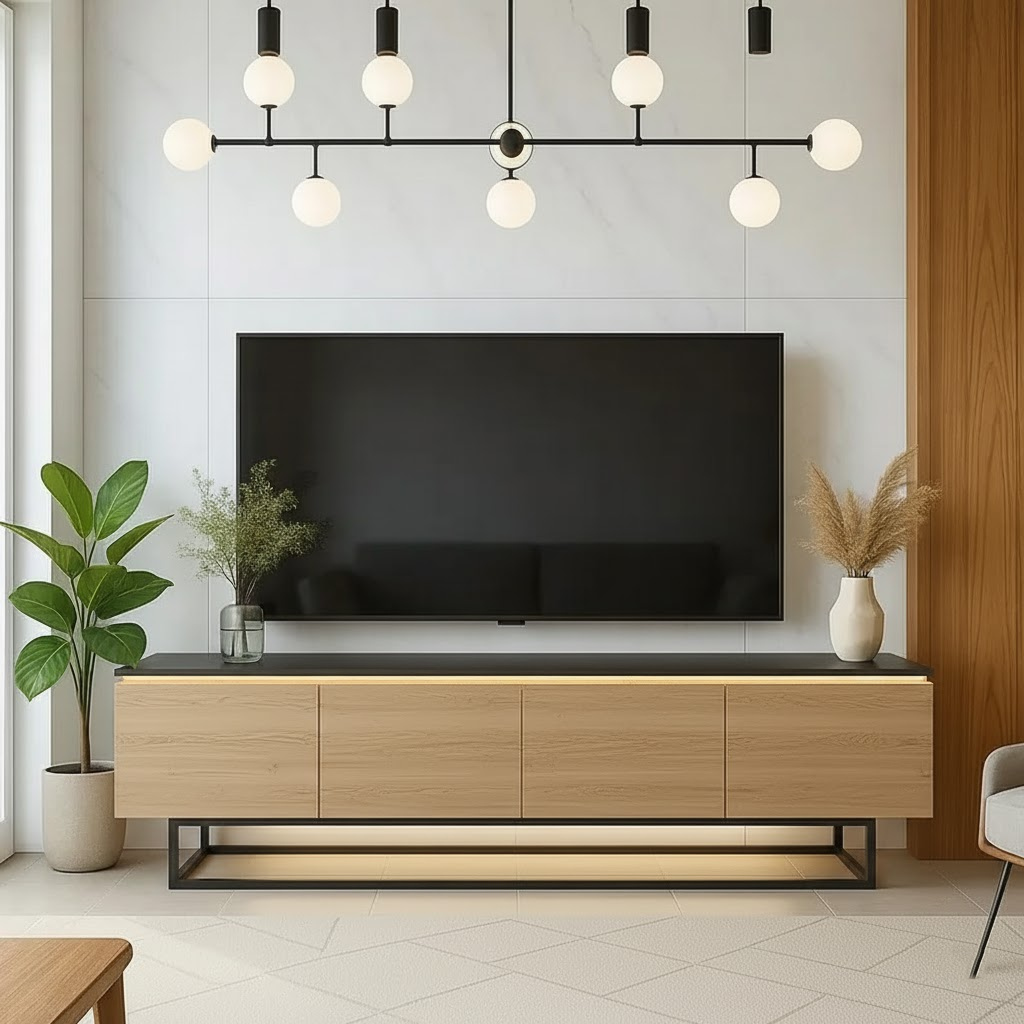 Linea Frame Solid Wood TV Stand