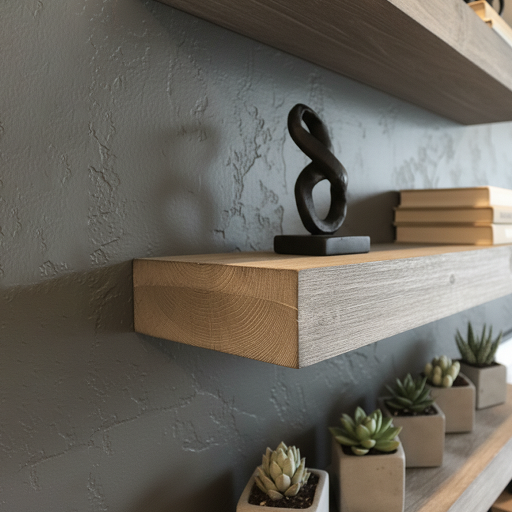 Modern Edge Floating Wall Shelves