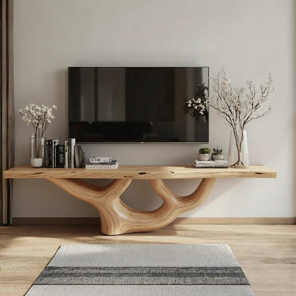 Elysian Sculptura Solid Wood TV Stand
