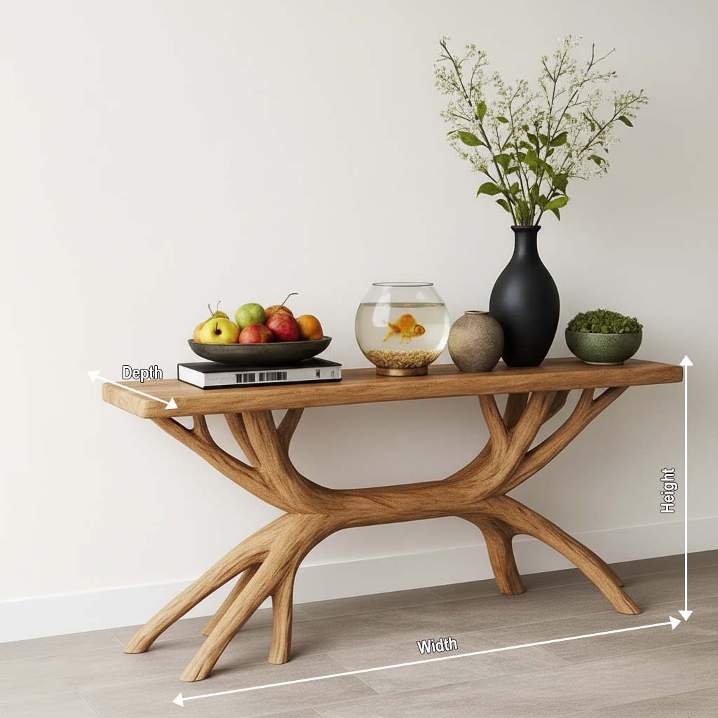 Organic Branch Solid Wood Console Table