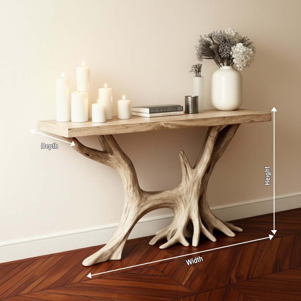 Nature Form Solid Wood Console Table