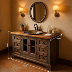 Rustic Heritage Solid Wood Bathroom Vanity