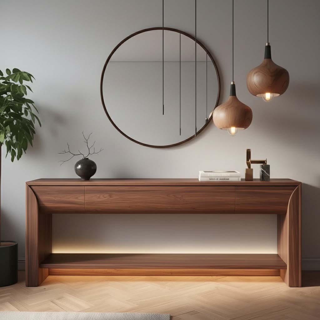 Modern Solid Wood Console Table