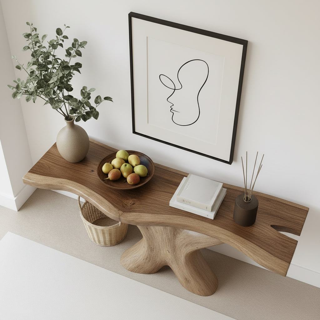 Organic Branch Solid Wood Console Table – Root Series