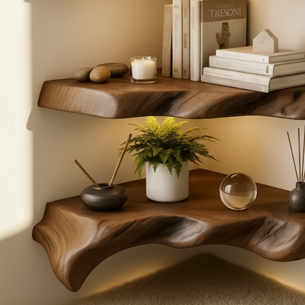 Organic Corner Wall Shelves