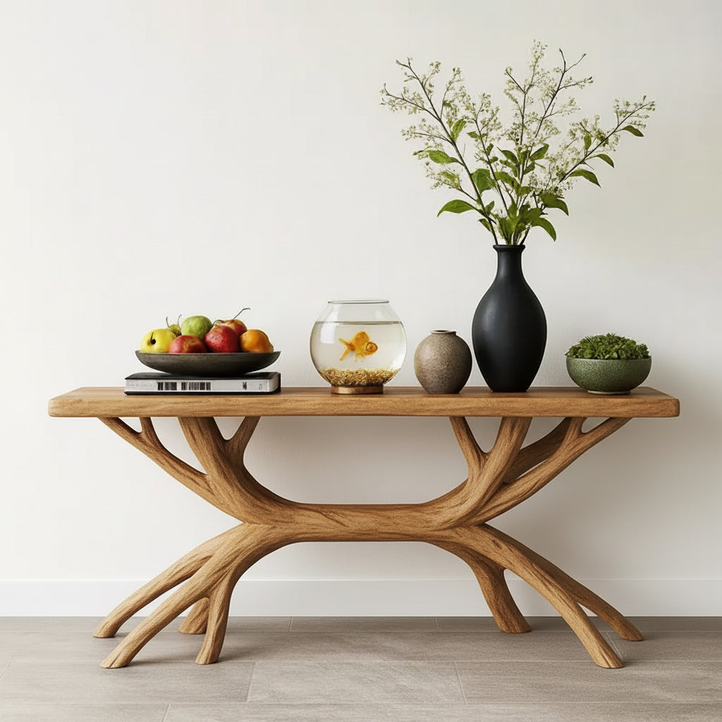 Organic Branch Solid Wood Console Table