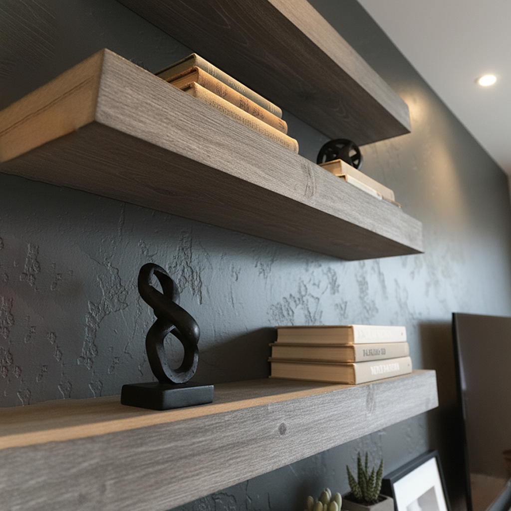 Modern Edge Floating Wall Shelves