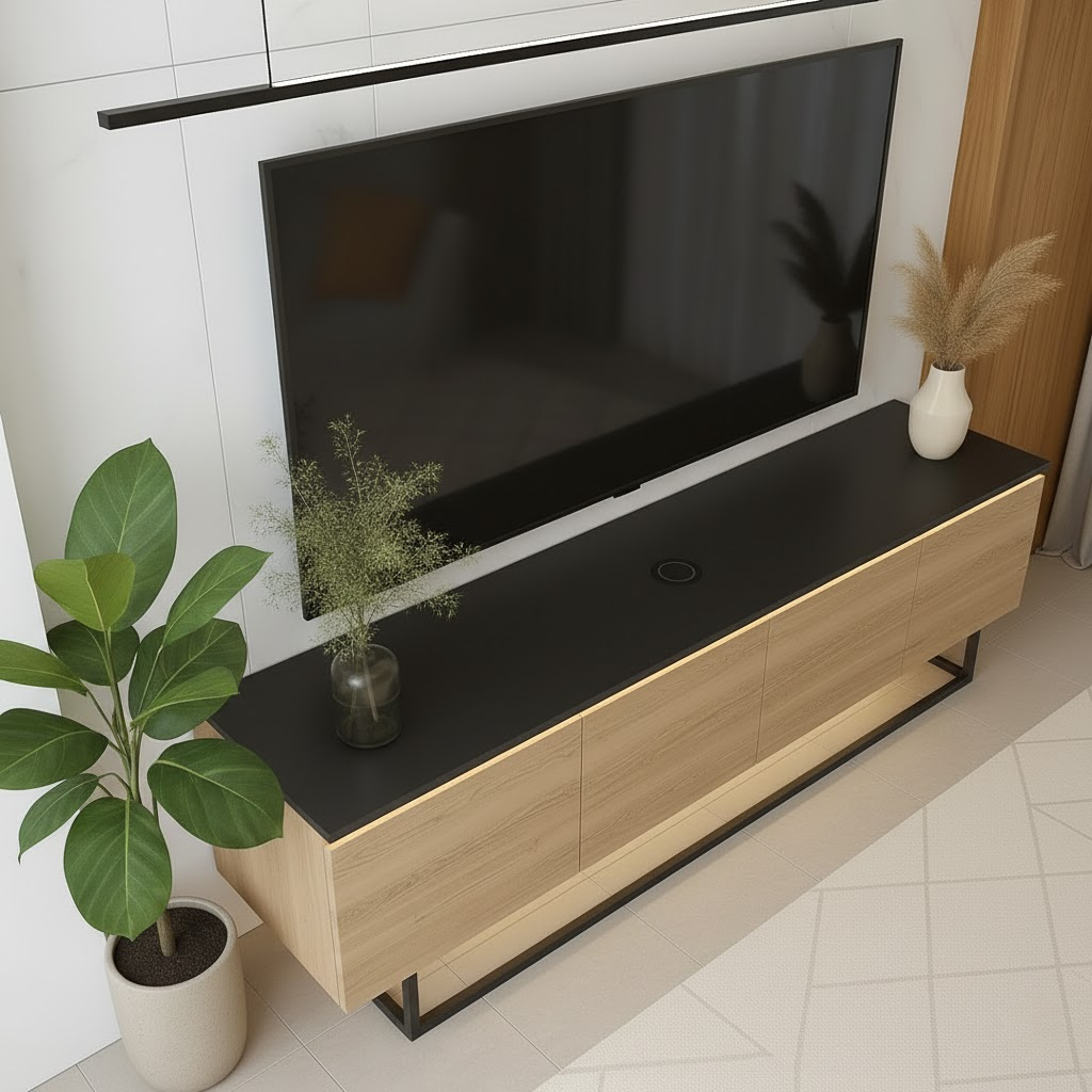 Linea Frame Solid Wood TV Stand