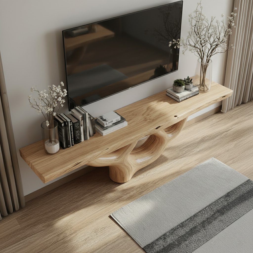 Elysian Sculptura Solid Wood TV Stand