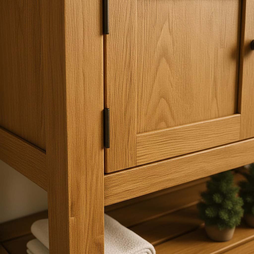 Oakwood Classic Single Sink Bathroom Vanity with Open Shelf