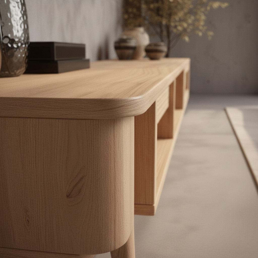 Aura Flow Solid Wood TV Stand