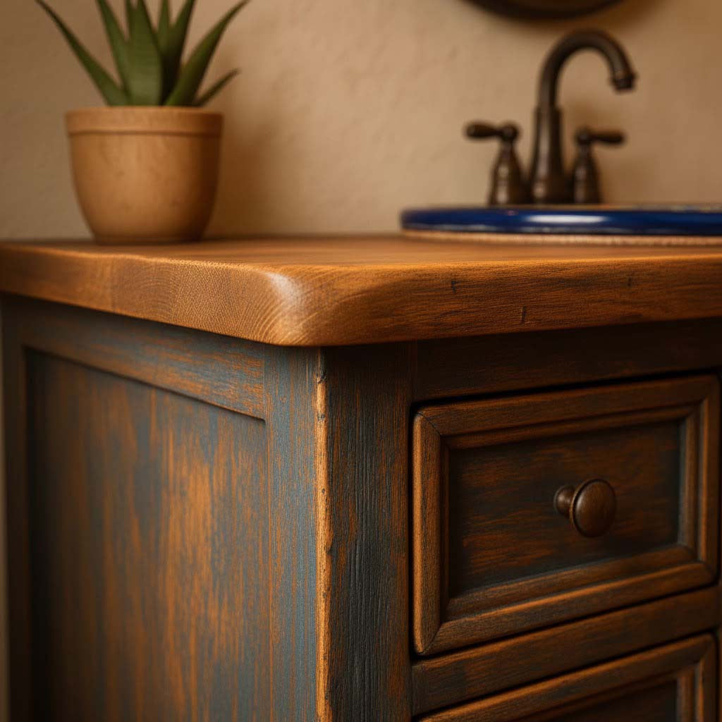 Rustic Heritage Solid Wood Bathroom Vanity