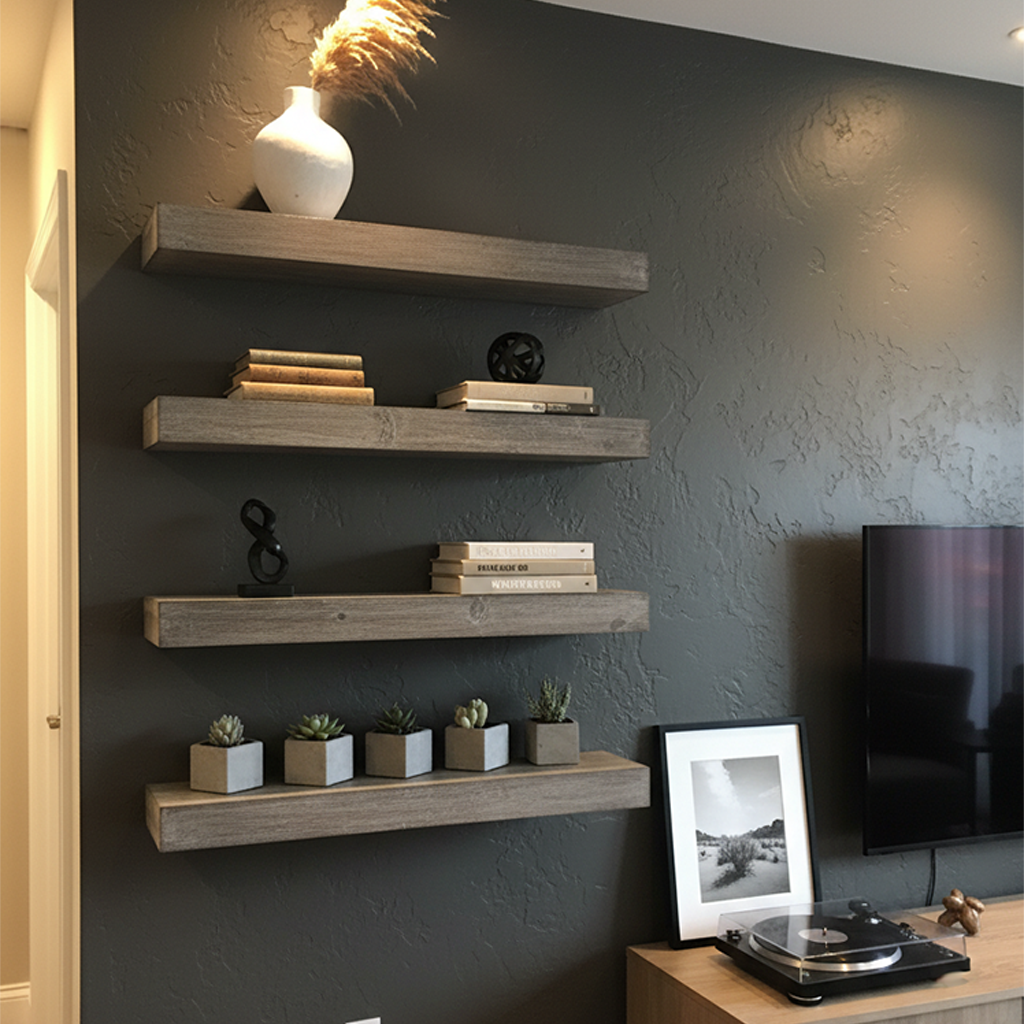 Modern Edge Floating Wall Shelves