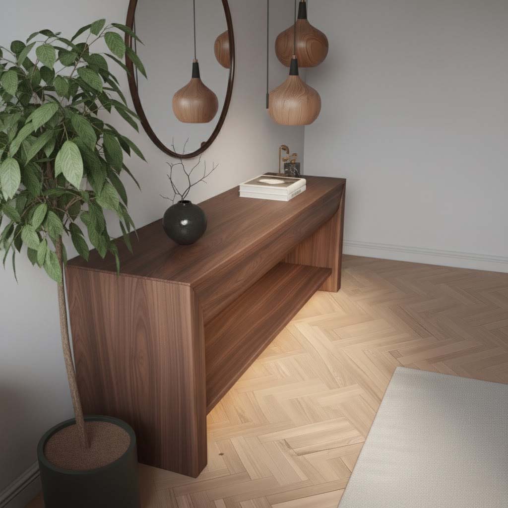 Modern Solid Wood Console Table