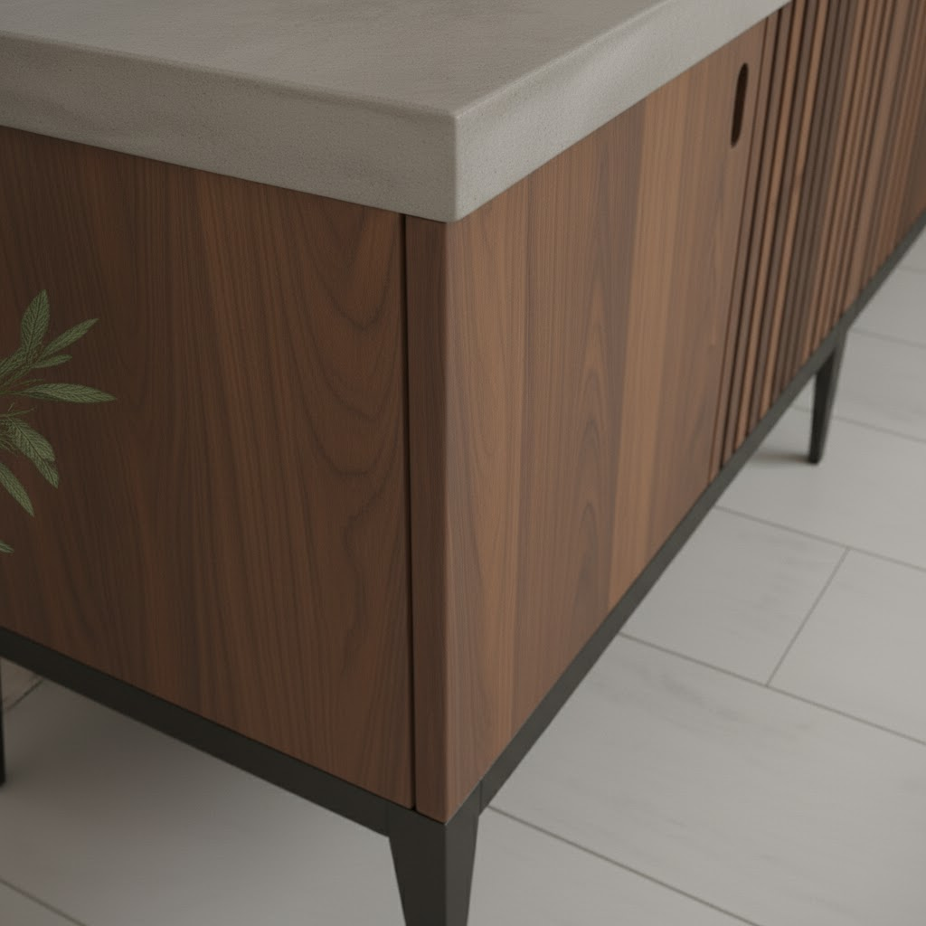 Aurora Slatwood Solid Wood TV Stand