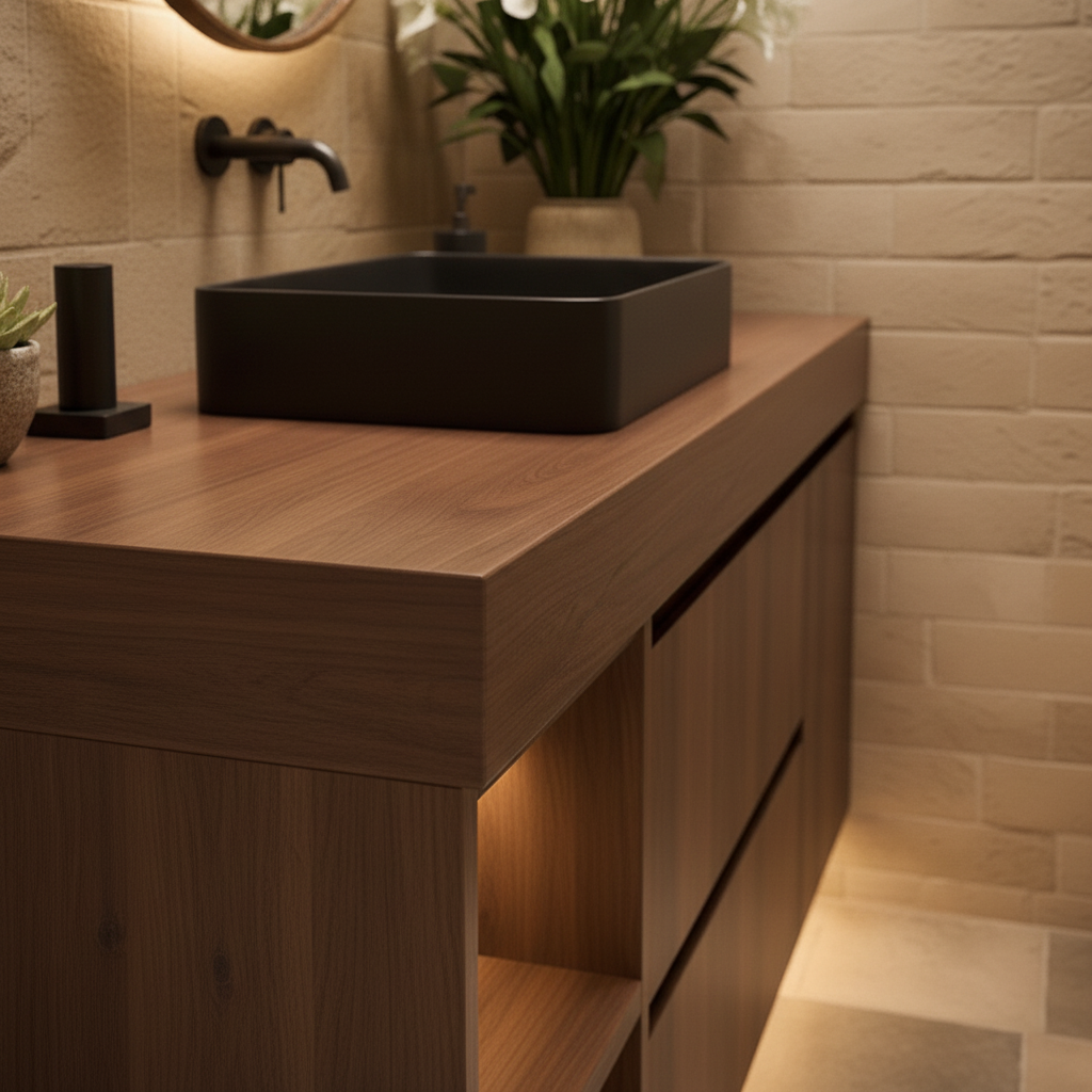 Solid Wood Floating Bathroom Vanity