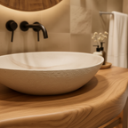 Organic Edge Solid Wood Bathroom Vanity