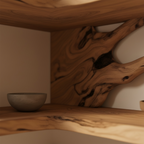 Live Edge Corner Floating Shelves