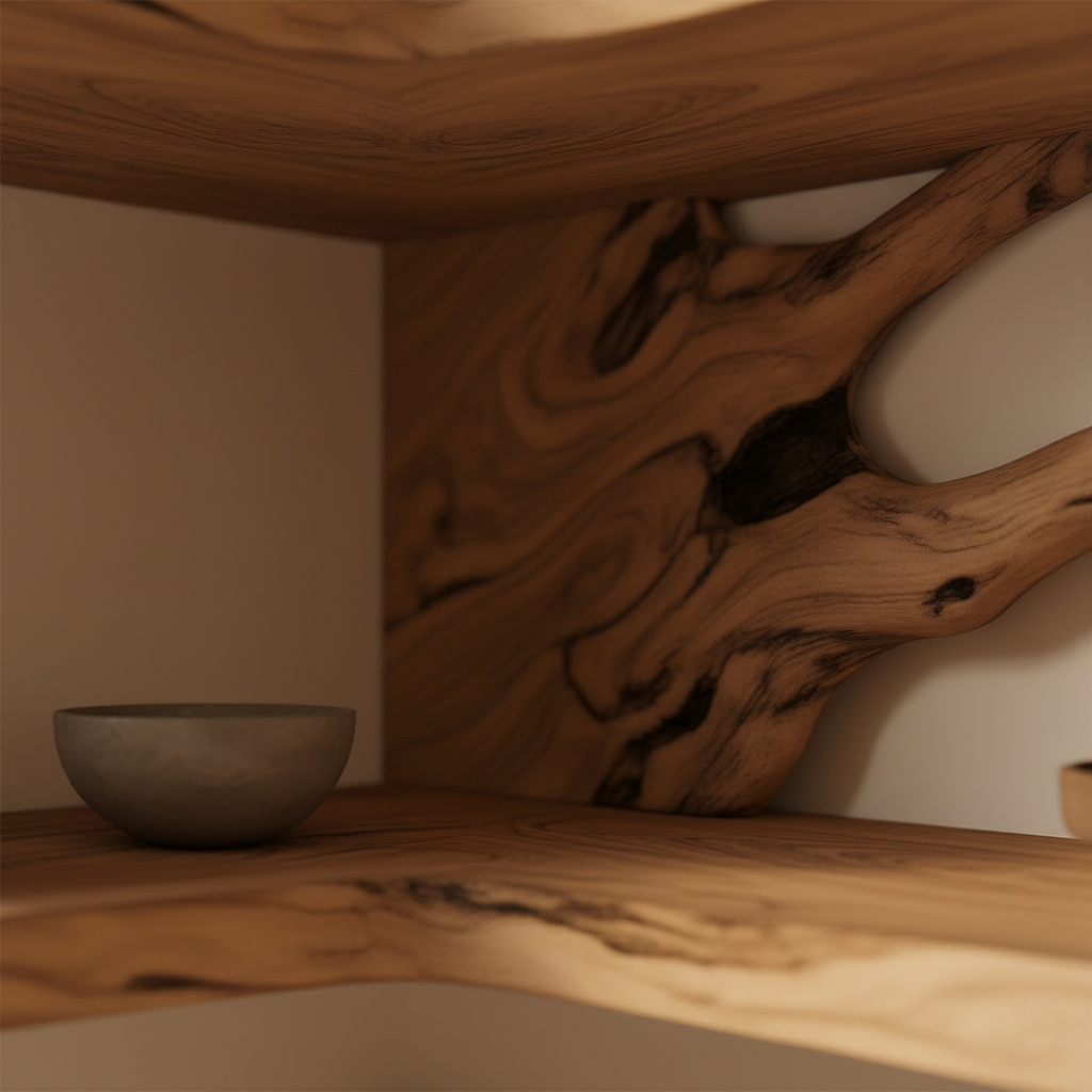 Live Edge Corner Floating Shelves