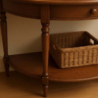 Classic Half Moon Solid Wood Console Table