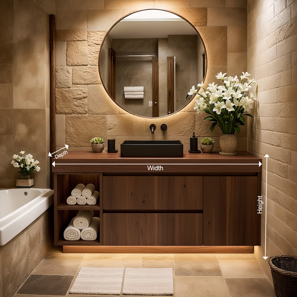 Solid Wood Floating Bathroom Vanity