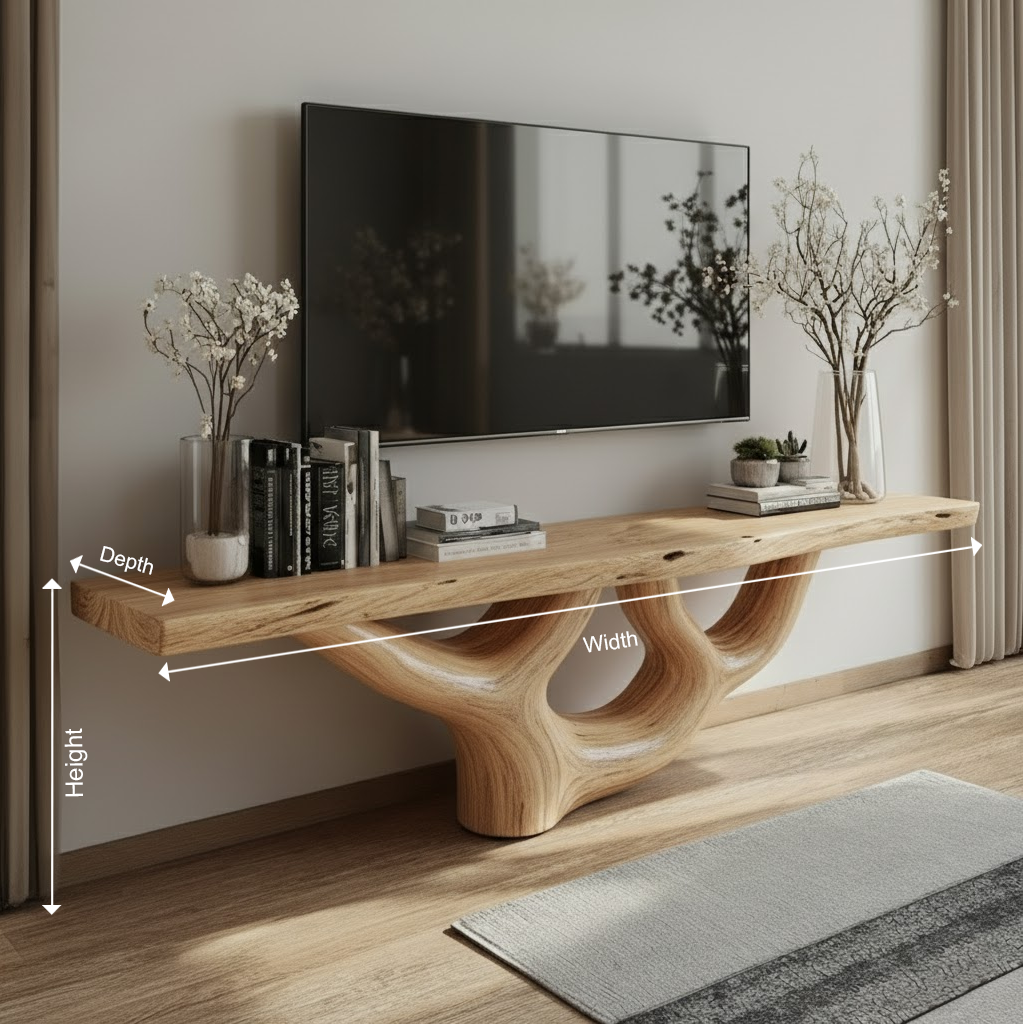 Elysian Sculptura Solid Wood TV Stand